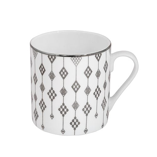 Trellis Lattice Mug (White) - Buy 1 Get 1 Free!