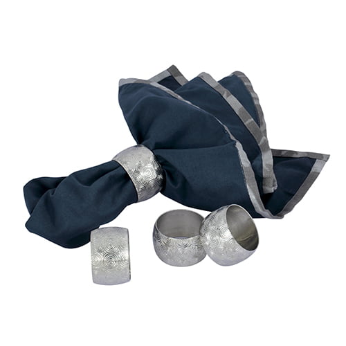 Enso Napkin Ring - Silver (Set of 4)