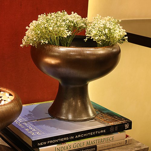 Tierra Footed Vase with Artificial Flowers