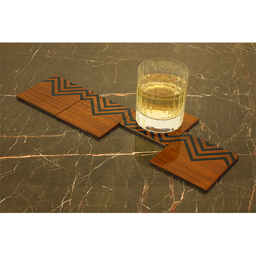 Linea Drinkware with Coasters - Gift Set