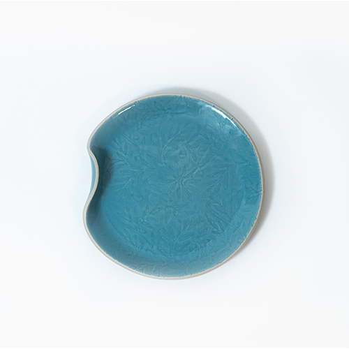 Vastra 9" Breakfast Plate | Blue | Bent Edge Ceramic Plate