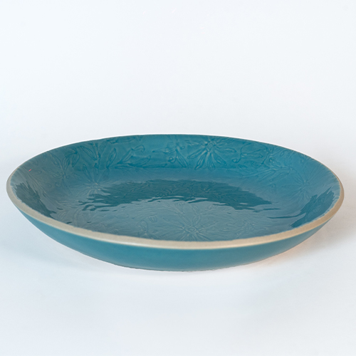 Vastra 9.5" Pasta Plate | Blue | Ceramic Shallow Bowl