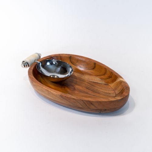 Boat Chip & Dip Platter | Wood and Steel