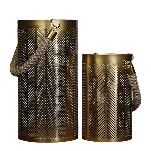 Oro Lantern | Iron & Jute